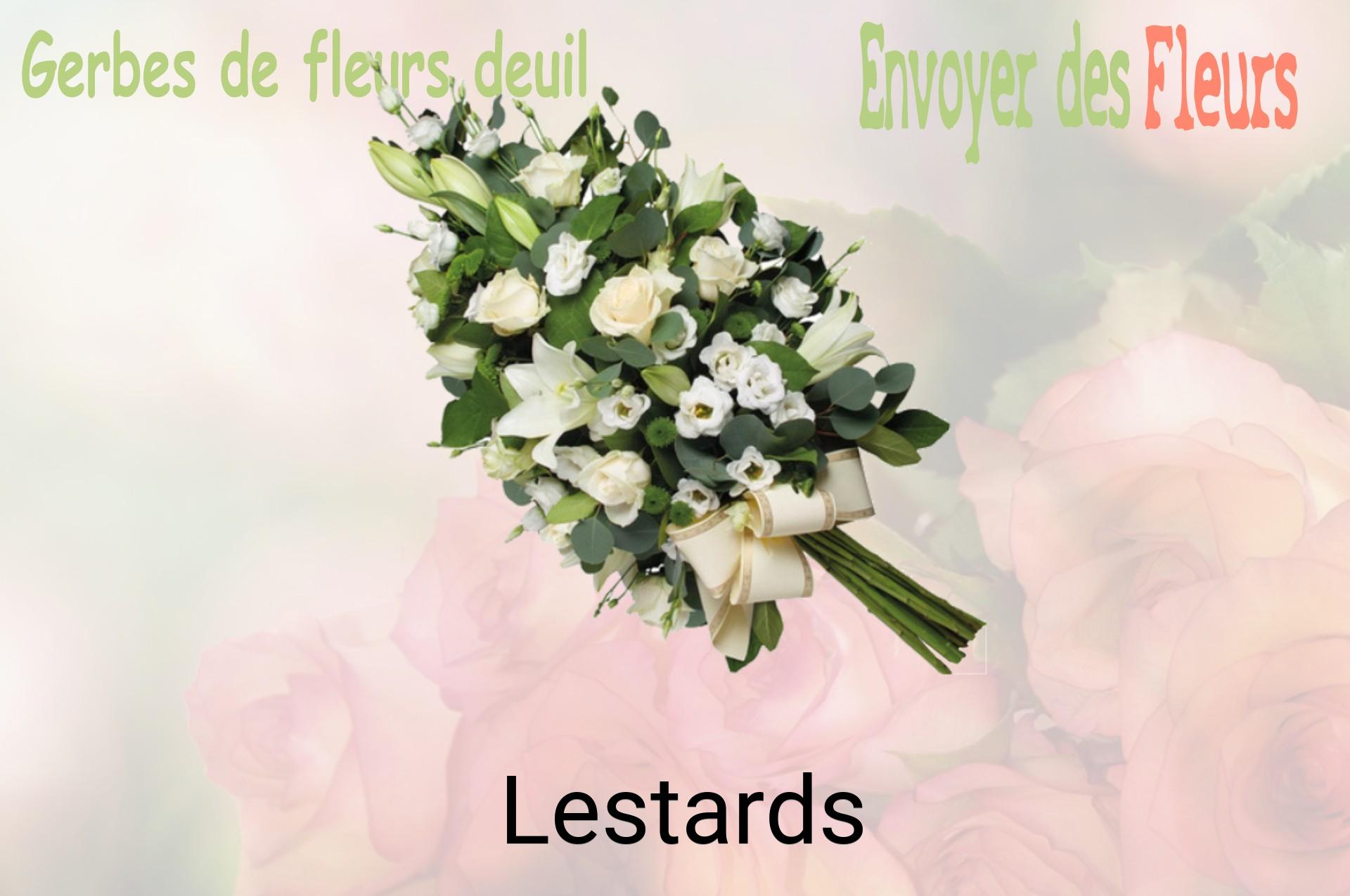 Gerbe de fleurs de deuil livrée à Lestards